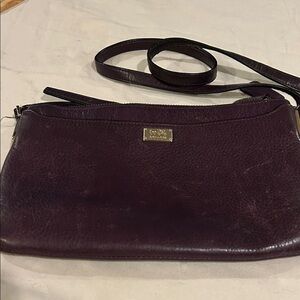 Coach Dark Plum Pebbled Leather Crossbody Bag
